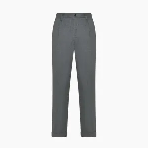 Alain Pleated Chino Pants in soft Flannel Wool