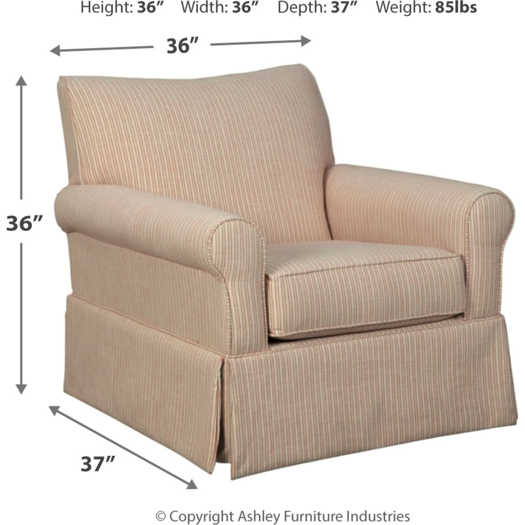 Almanza Swivel Chair - Cinnamon