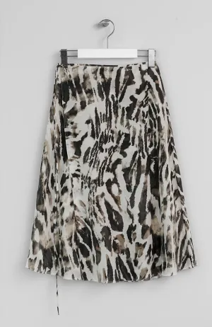 ANIMAL PRINT SILK SKIRT