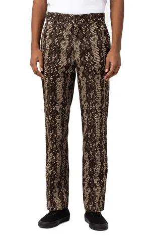 Camden High Waist Chino Pant Women’s Vegan Black Snakeskin