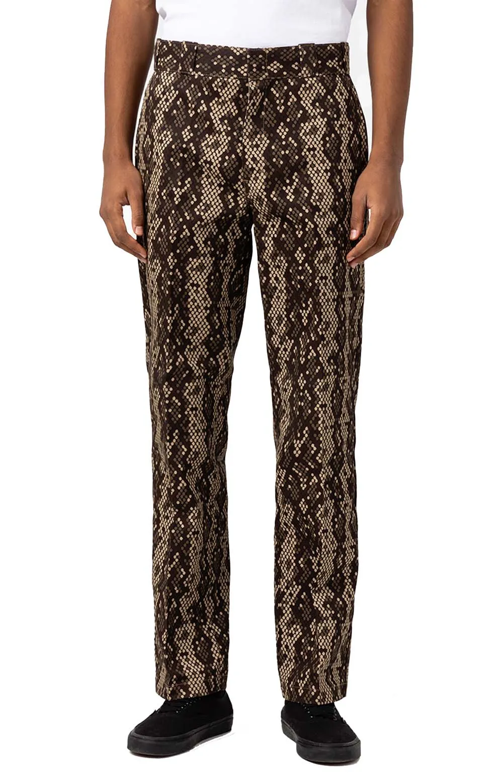 Camden High Waist Chino Pant Women’s Vegan Black Snakeskin