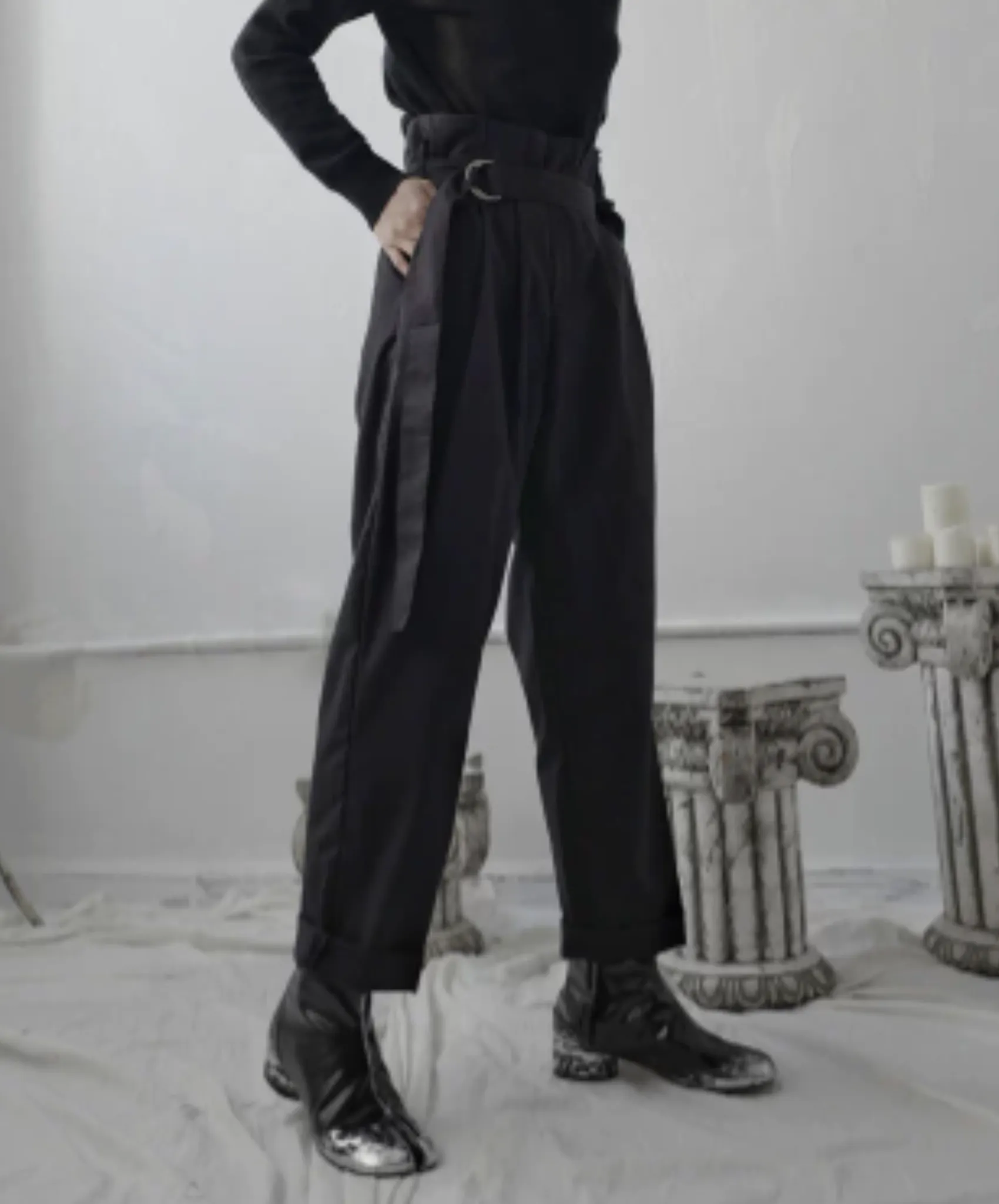 dark high waist pants EN1073