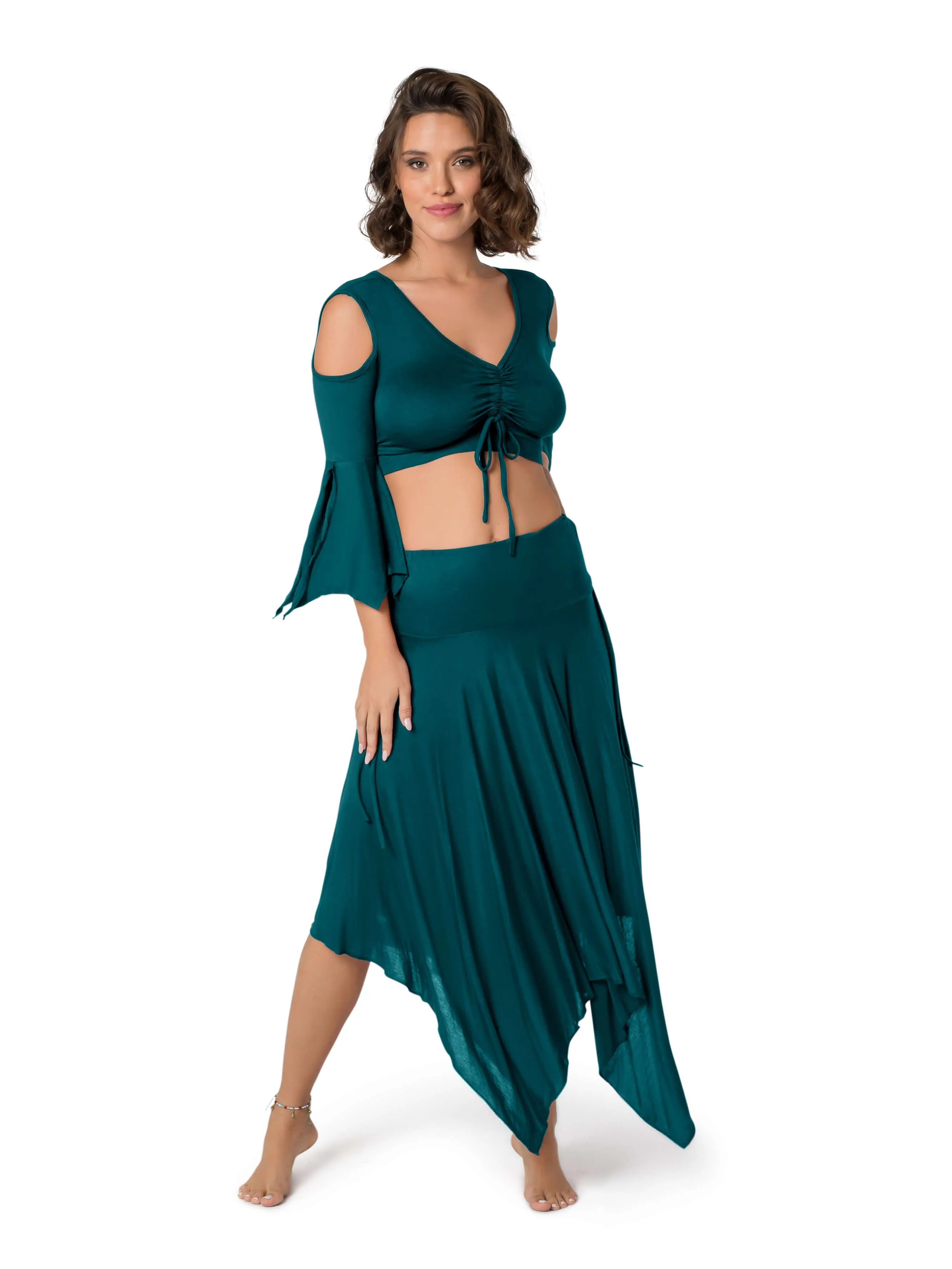 ETHNIC DANCE MIDI BOHO SKIRT