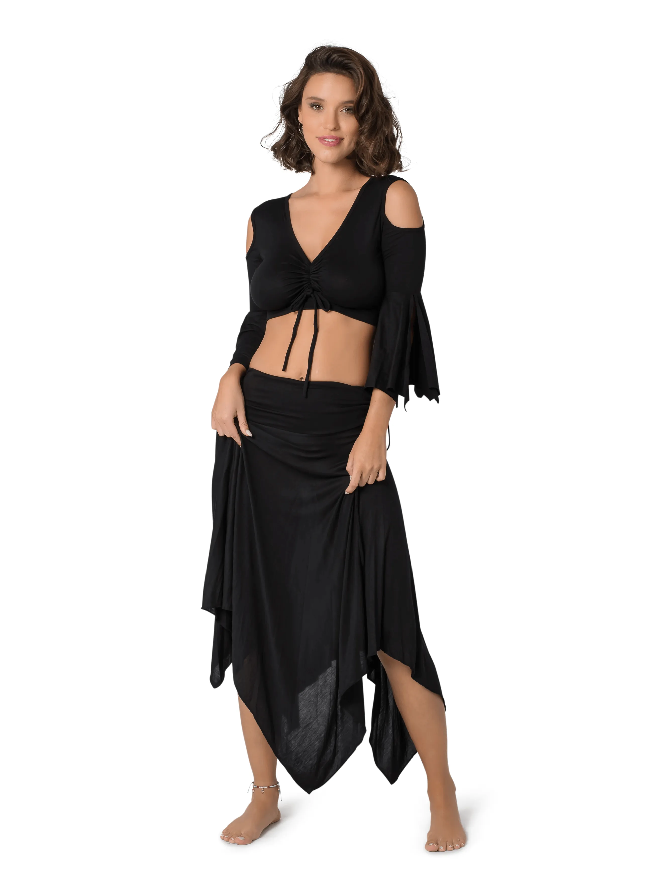 ETHNIC DANCE MIDI BOHO SKIRT