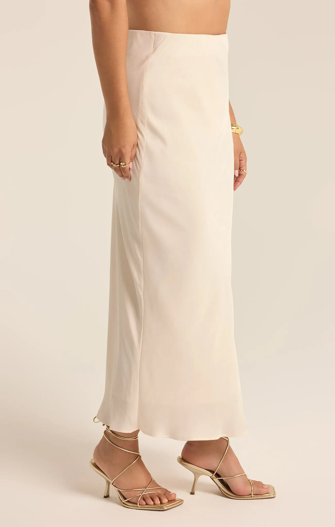 Europa Luxe Sheen Midi Skirt