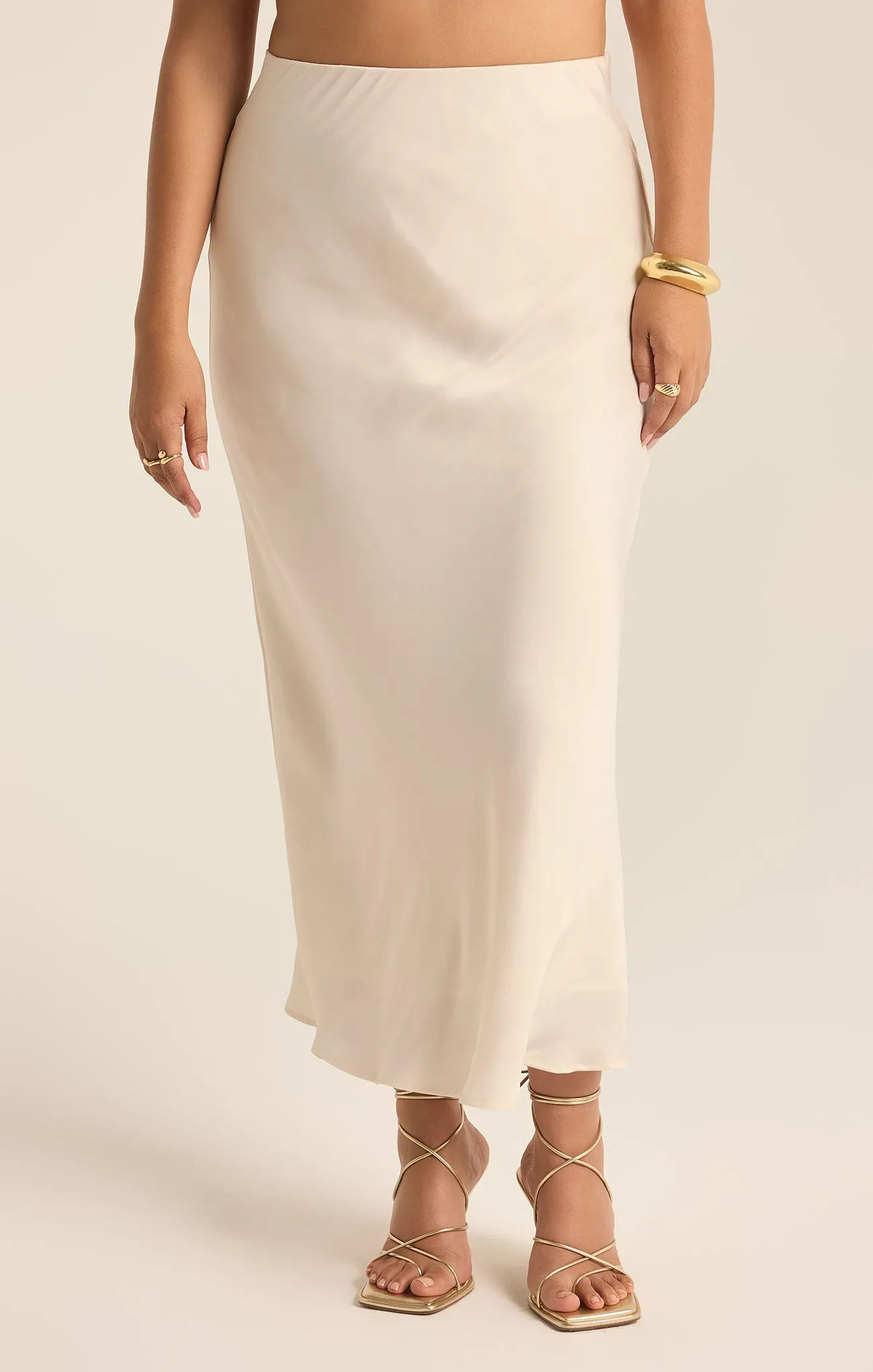 Europa Luxe Sheen Midi Skirt