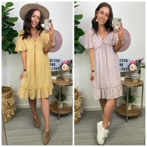 Floral Daydream Ruffle Babydoll Dress - FINAL SALE