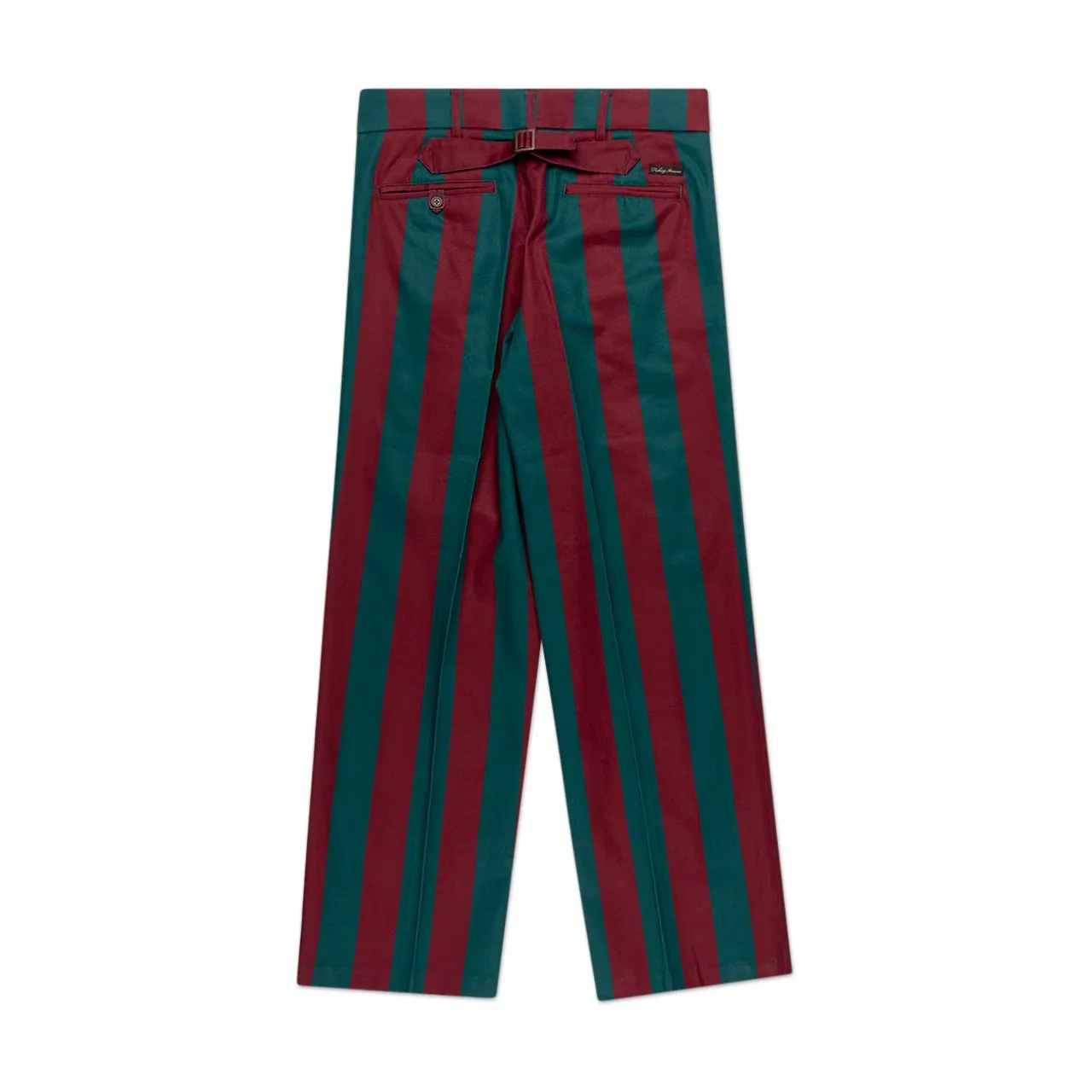 fucking awesome filigree striped pleated chinos (rust/olive)