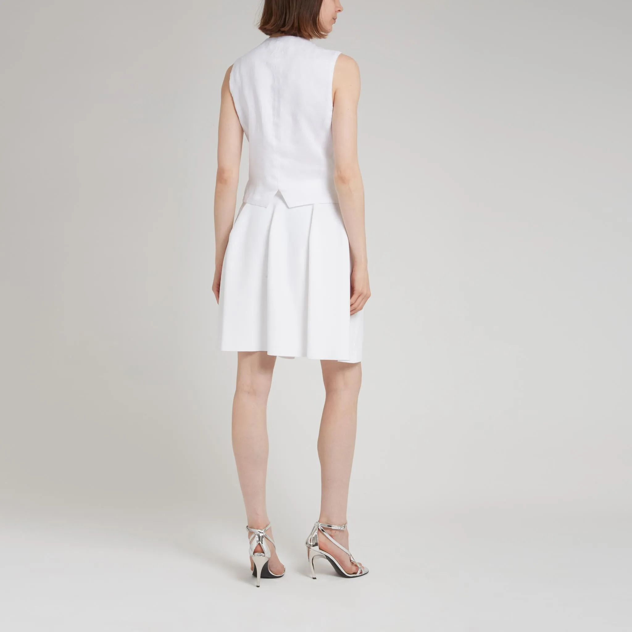 Gilet in lino bianco