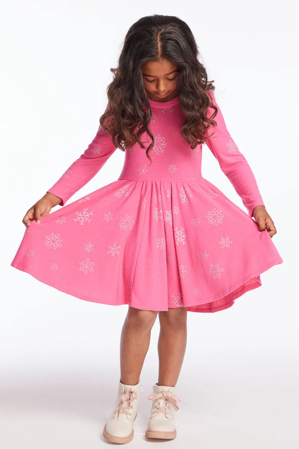 Glitter Snowflakes Girls Dress