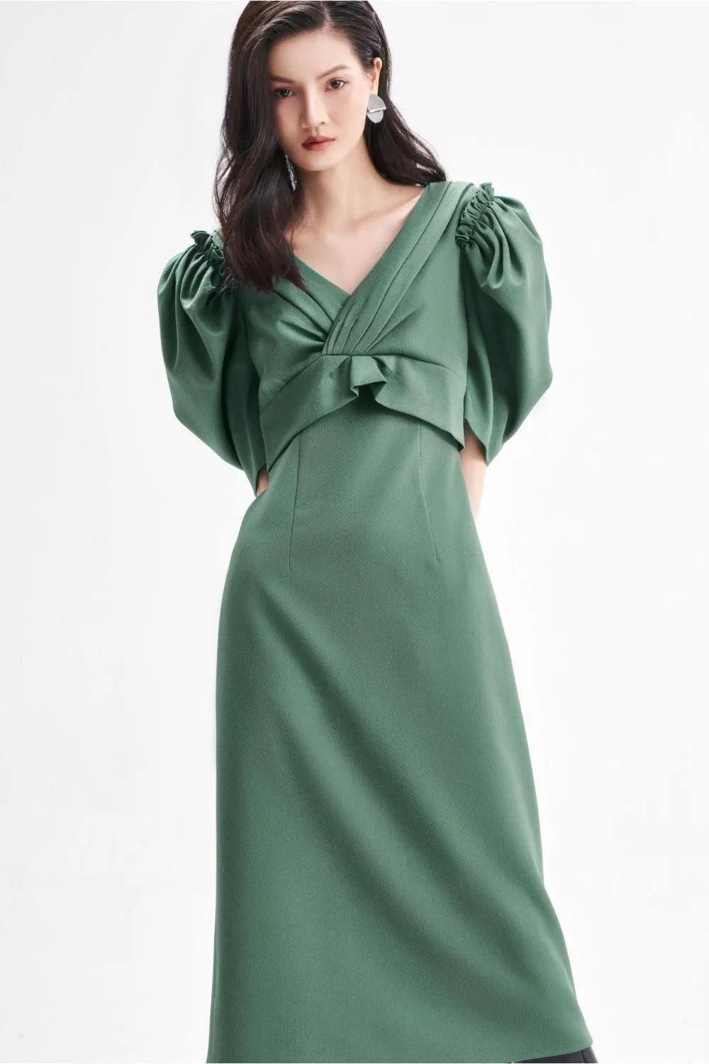Grace Puffy Sleeves Dress