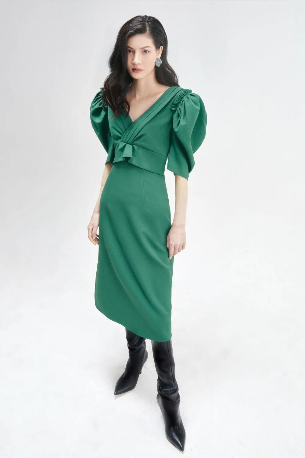 Grace Puffy Sleeves Dress