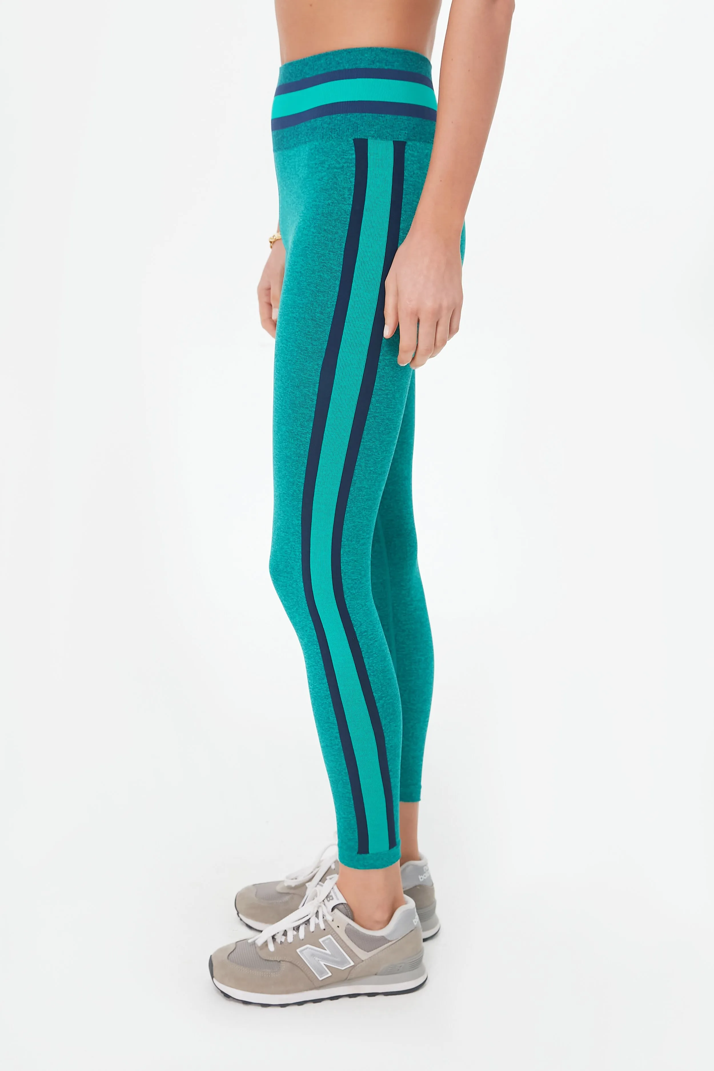 Green Marle Seamless Midi Pant