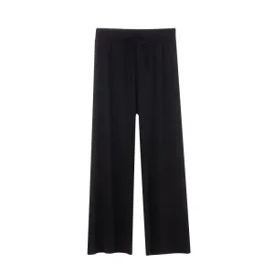 Ice Silk Wide Leg Pants Women High Waist Drape Summer Thin Floor Length Long Loose Slim Look Straight Casual Pants