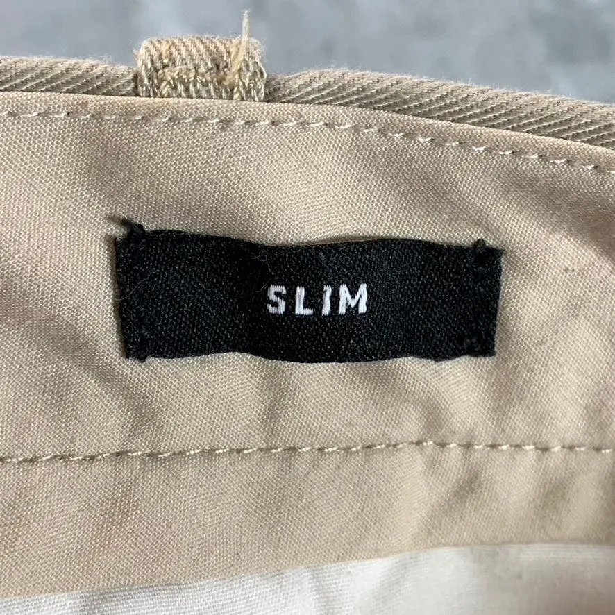 J.CREW Mercantile Men's Tan Slim-Fit Flex Chino Pants SZ 32X32