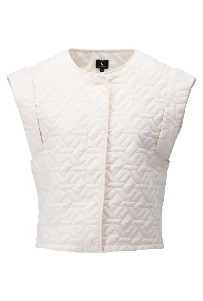 K-design - Gewatteerde gilet met brede schouders (Y901)