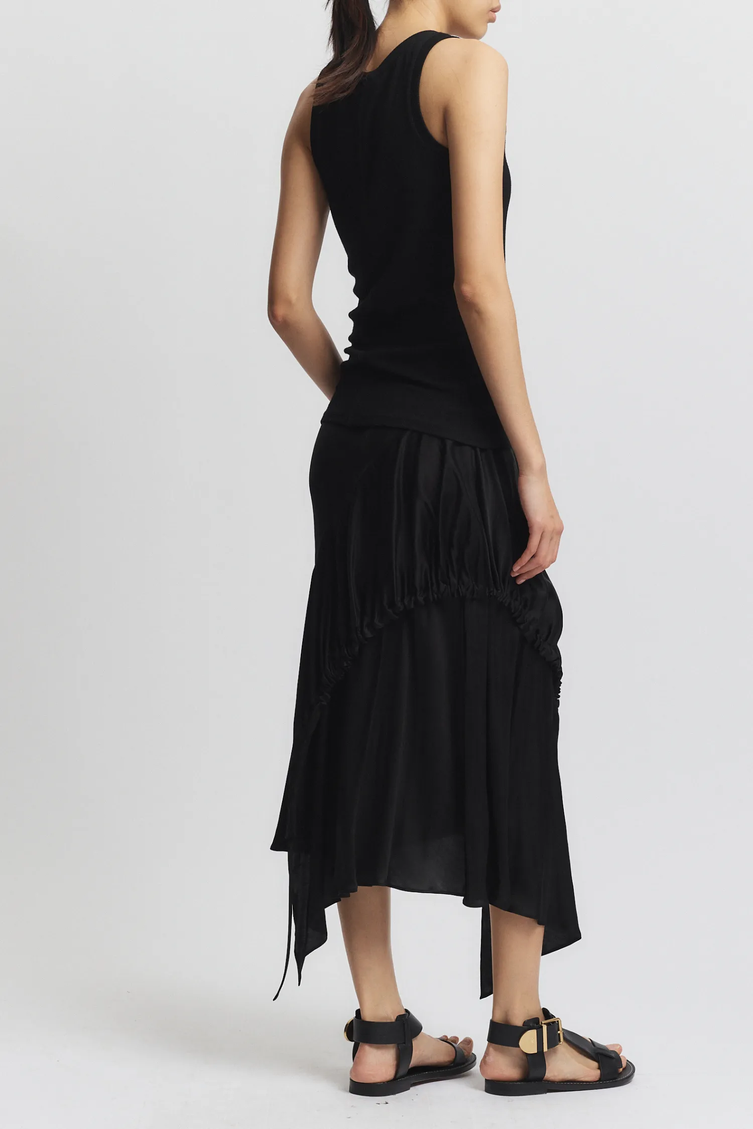 Kalani Asymmetric Skirt, Black