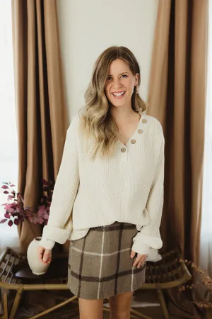 Knit Button Sweater