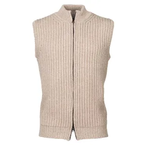 Laksen Dunbar Lambswool Mens Gilet - Sand