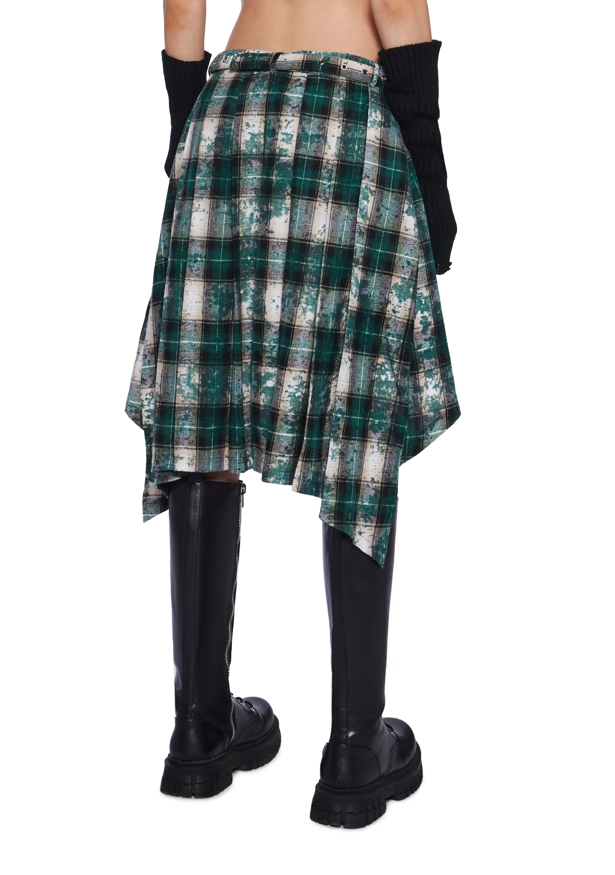 Lore Pleated Tartan Skirt