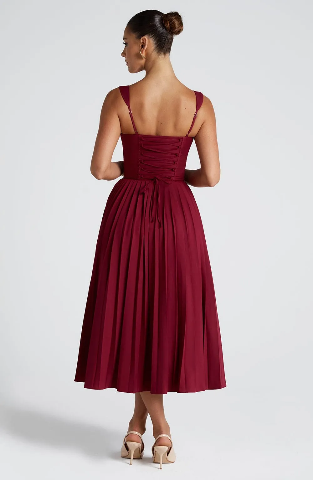 Natassia Midi Dress - Berry