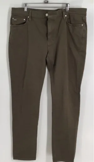 NWT Michael Kors Men's Olive Green Parker Slim Fit Chino Pants - Size 38/32