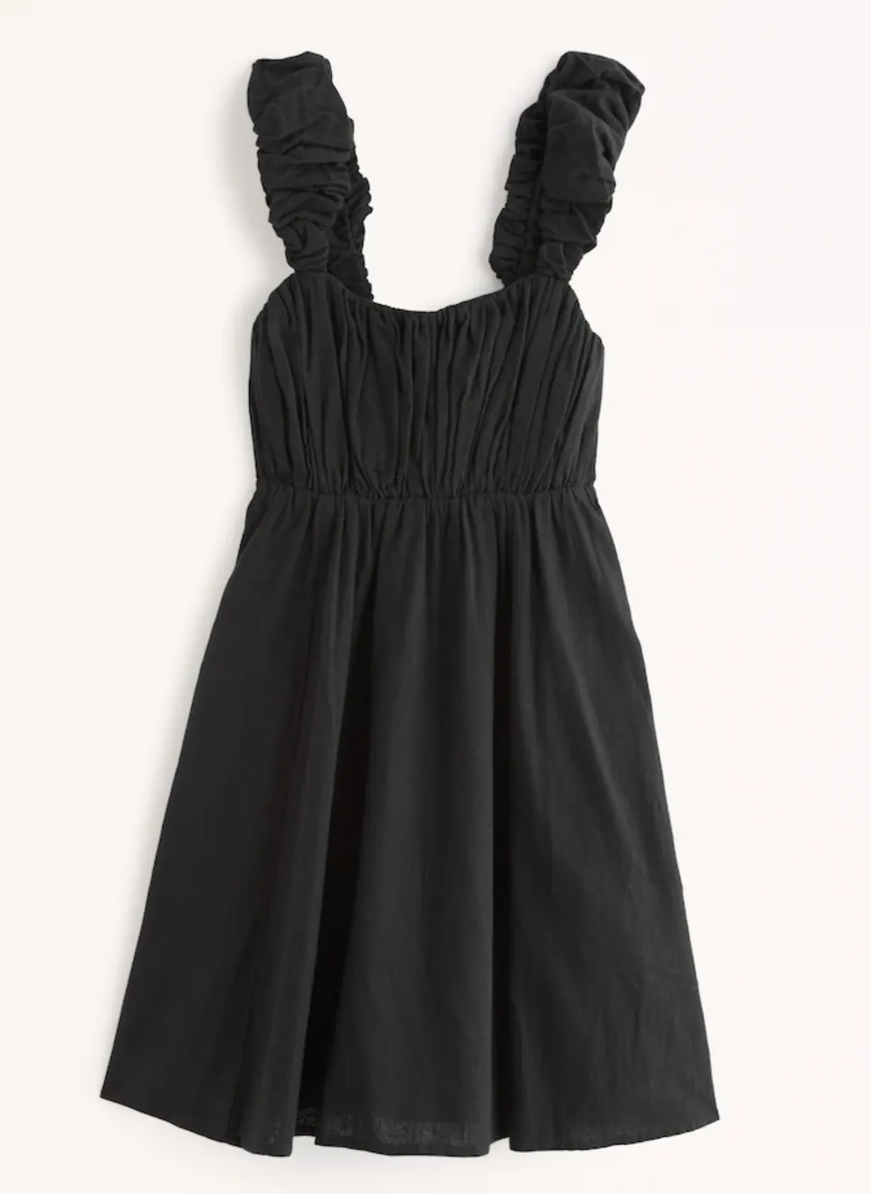 Puff Strap Babydoll Mini Dress