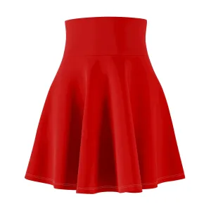 Rose Lattice Red Women's Skater Skirt