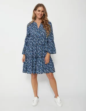 Stella   Gemma Athena Dress - Blue Ikat