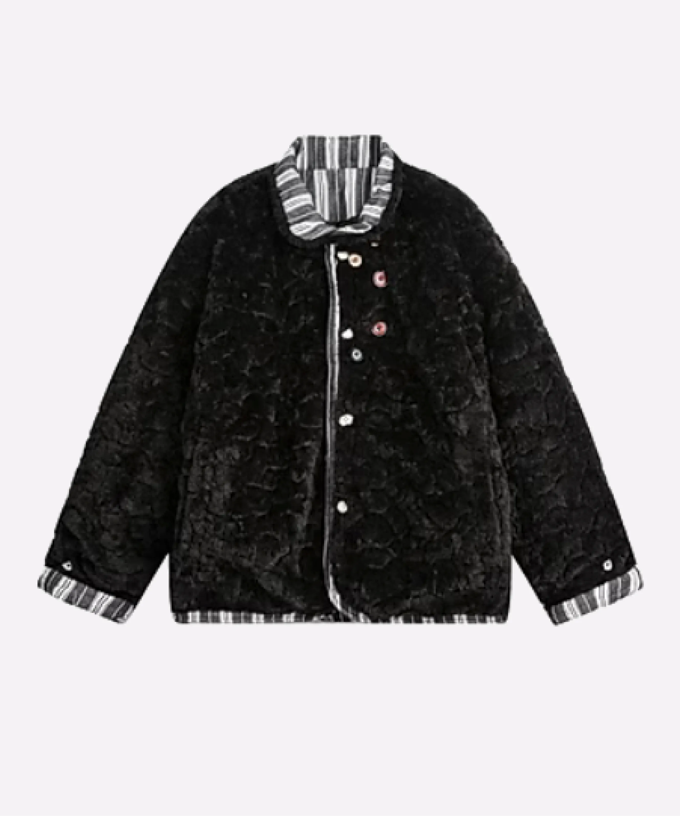 Stitching Faux Fur Down Coat