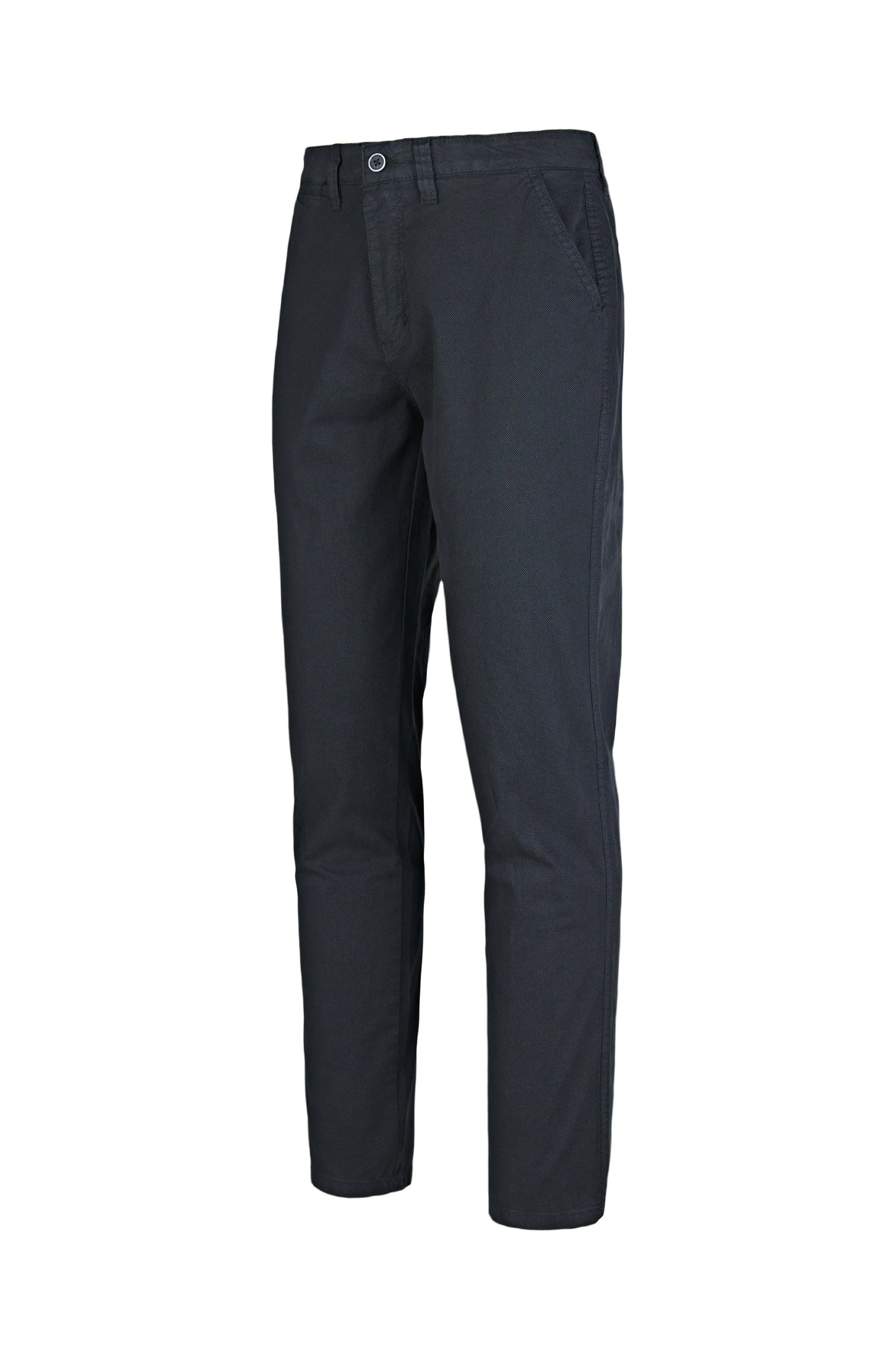 Stretch Printed Cotton Chino Trousers