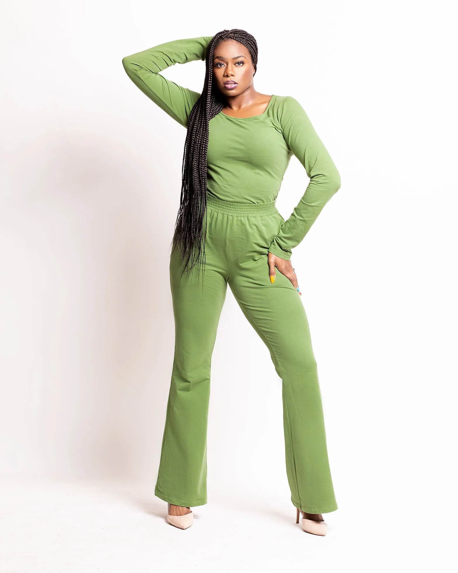 Tall Green Lounge Top