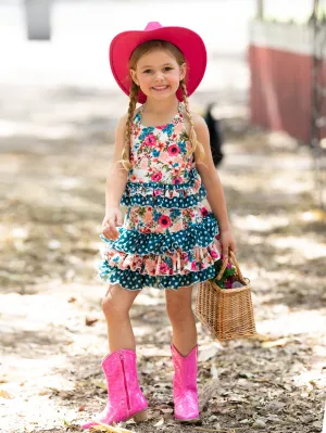 Together Forever Ruffled Halter Skirt Set
