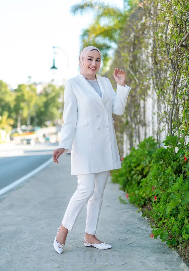 veste blanche longue