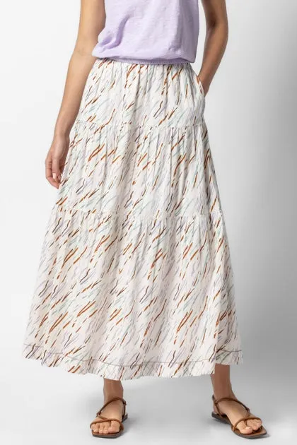 VOILE PRINT MAXI SKIRT
